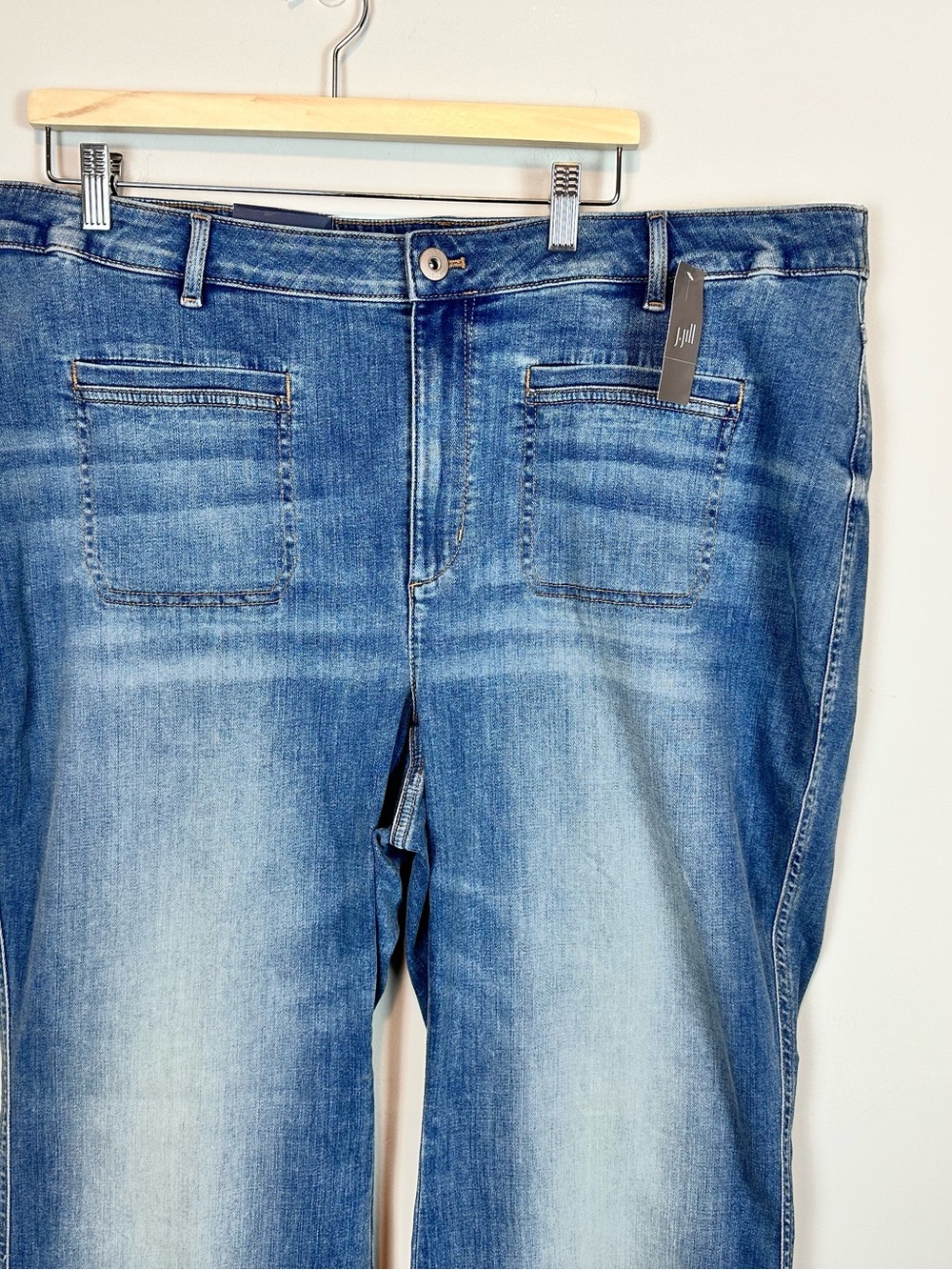 J.Jill Denim High Rise Flare Jeans Size 22 Davenport Wash Wide Leg NWT - Picture 3 of 13